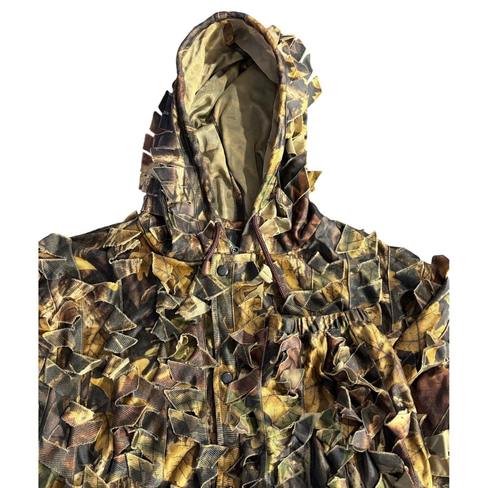 Master Sportsman 3D Leafy Camo Ghillie Suit Jacket Hunting Hoodie Mens Medium